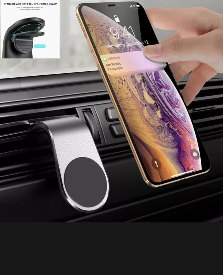 Magnetic Mobile Phone Holder in Car Air Vent Bracket Mount For Auto Accessories - Image 3 of 4