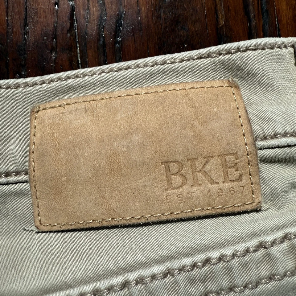 Pantalones BKE Tyler Para Hombre 38x34 Caqui Elastizados Cómodos Lyocell Pierna Recta Foto 4 de 4