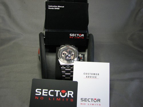 Sector M-One 45mm Swiss Chronograph Racing Watch - Gray Dial Cyclops Sapphire - Picture 12 of 12