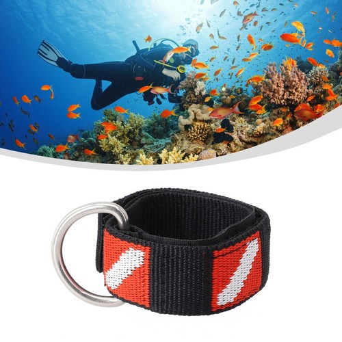 Adjustable Scuba Diving Wrist Strap Lanyard Webbing Band With Metal D-Ring - Picture 5 of 24