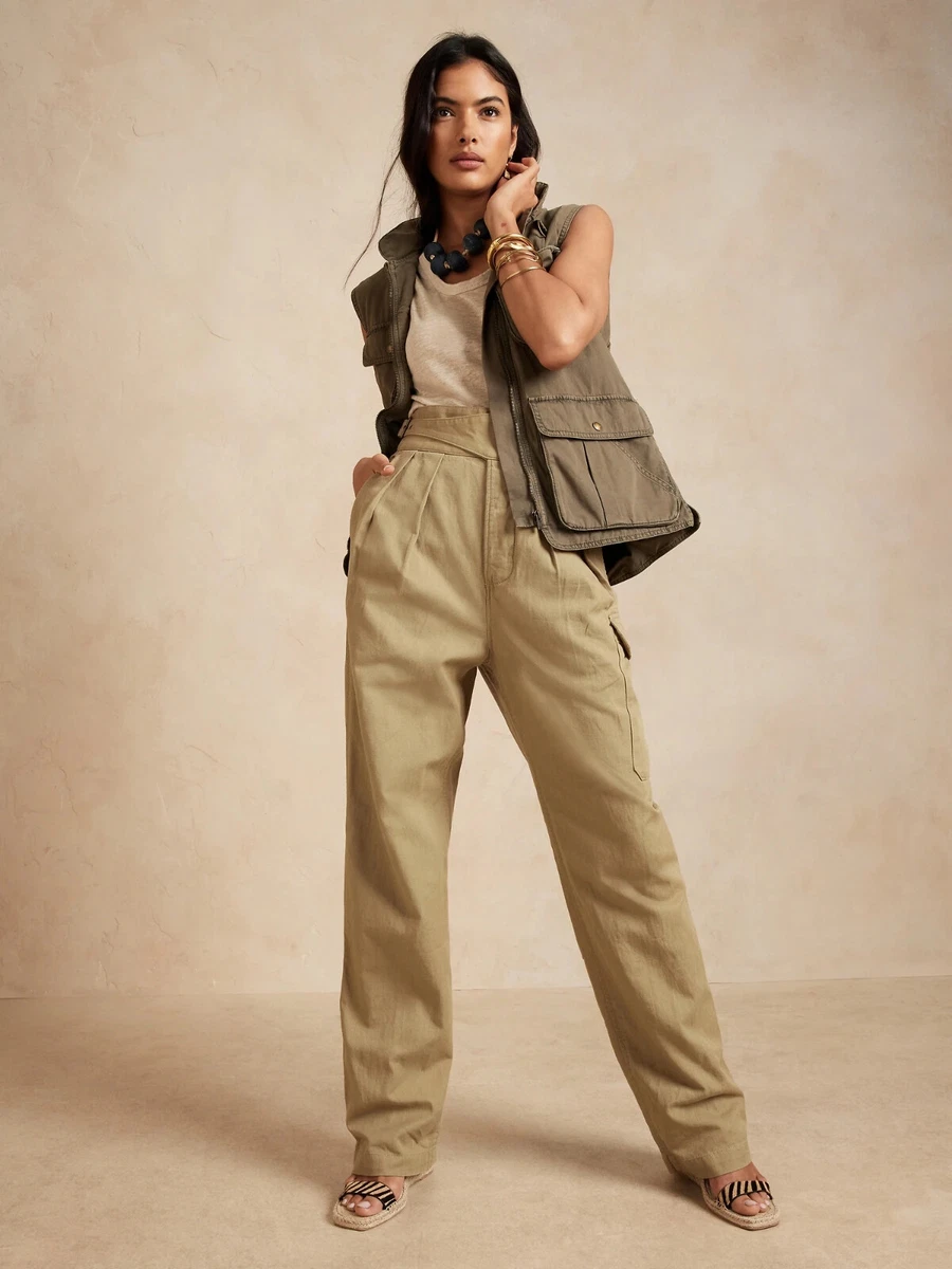 Petite khaki hotsell cargo pants