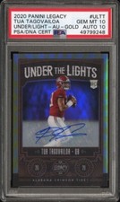 2020 Legacy Under the Lights Gold Auto Tua Tagovailo /5 PSA 10 Gem Mint pop 1