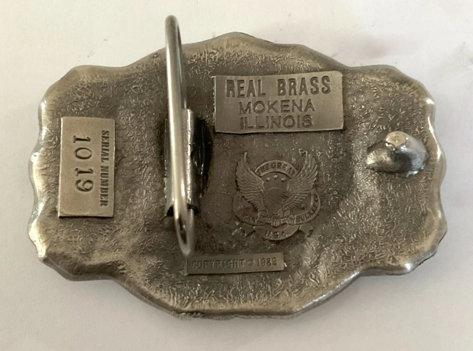 Belt Buckle, Chicago, by The Great American Buckle Co., 1982, Brass, Numbered - Image 2 of 3