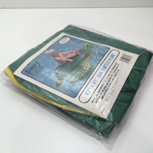 Nuevo flotador inflable vintage 1983 Frenry 43" tortuga marina paseo en piscina # 278-2-362 - Imagen 8 de 9