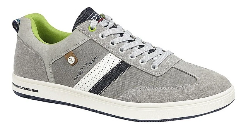 Mens Memory Foam Lace Up Trainers Route 21 Smart Comfy Comfortable