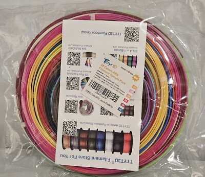 TTYT3D 20 colors ABS Filiment Sample Pack Total 230 ft 3.5m ea. Multi Colors