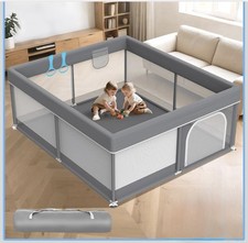 79"x71" Extra Large Baby Playpen - Playard  Storage Bag... light Gray  