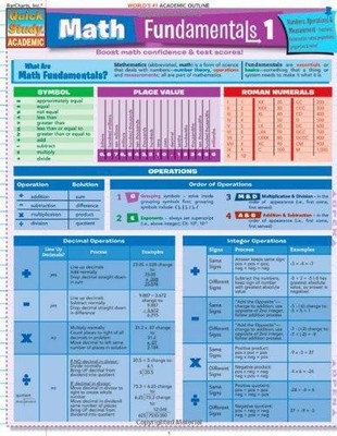 Math Fundamentals 1 (Quick Study Academic) - BarCharts  Inc.