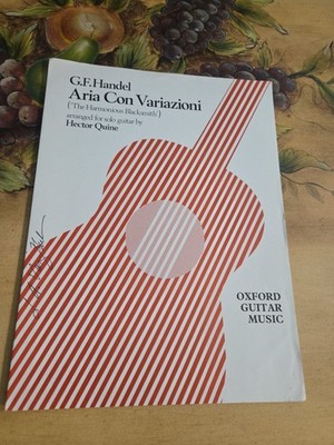 G.F.Handel Aria Con Variazioni For Classical Guitar Extremely Rare Sheet Music