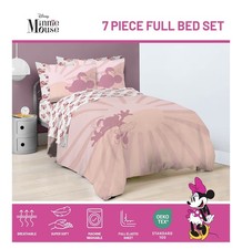 Disney Minnie Mouse Full Size Comforter Set - 7 Piece Bedding Includes Sheet Set