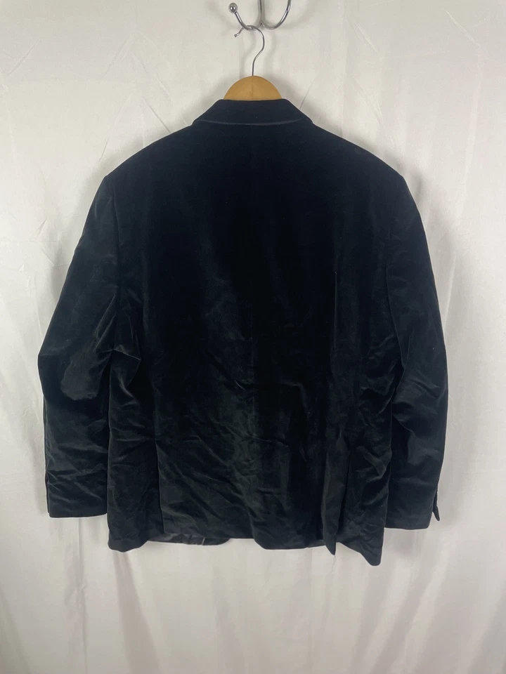 Abrigo Deportivo Marc Anthony Para Hombre 48 R Negro Terciopelo 2 Botones Blazer Chaqueta Informal Foto 2 de 4