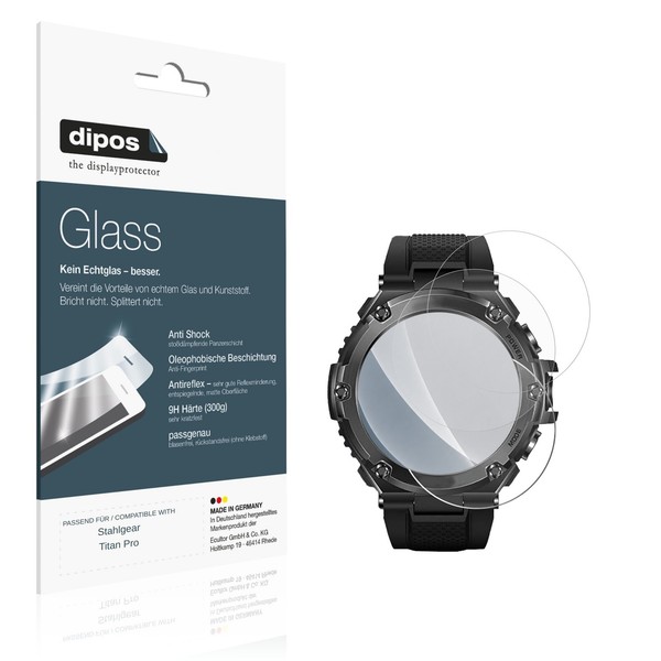 2X Schutzfolie FüR Stahlgear Titan Pro Matt - Anti-Shock 9H Folie Dipos Glass-image
