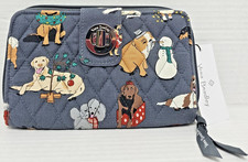 Vera Bradley RFID Turnlock Wallet in Cotton Holiday Dogs