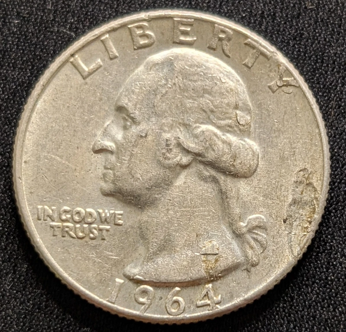 华盛顿第1964 银质美国硬币错币| eBay