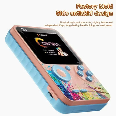 G5 Retro Handheld Game Console 500 Classic Games 3.0'' Screen TV Output Kids Gift