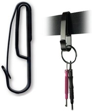 Tactical Key Ring Holder for Belts up to 1.75" - Black Steel, Made in USA
