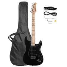 Glarry Basswood GST Electric Guitar Kit for Student Right Handed With Bag