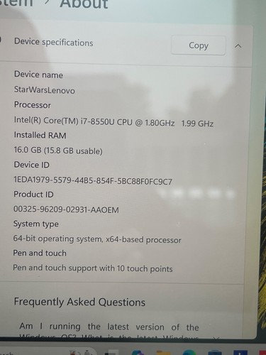 Lenovo Yoga 920 Star Wars Special Edition 1902 of 4000 with sleeve, restored - Picture 5 of 5
