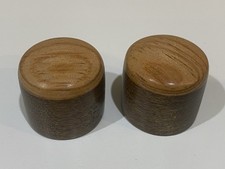 2 PINE OVER PAU D’ARCO WOOD knobs,FIT SPLIT SHAFT 18 KNURLS POT ONLY, USA MADE