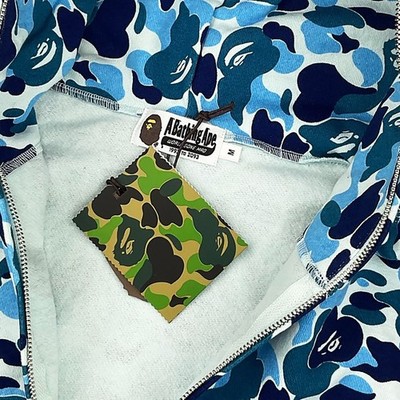 BAPE ABC Camo Shark WGM Full Zip Hoodie Blue | A Bathing Ape | eBay