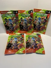 Mega Construx TMNT Teenage Mutant Ninja Turtles Series 4 Blind Bag Lot of 5