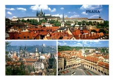 Prague Castle and Old Town Square, 1993 World Junior Weightlifting Postcard