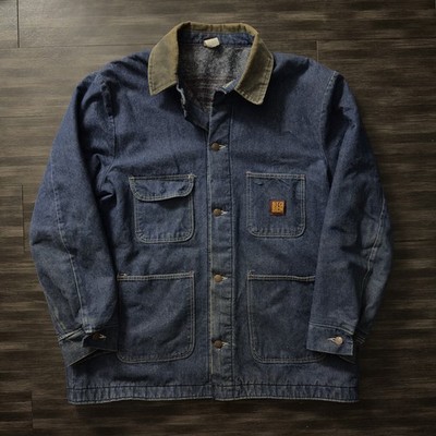 Vintage Big Ben Mens 44 Blanket Lined Denim Chore Barn Jacket USA