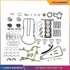 Engine Rebuild & Gasket Piston Bearing Timing Chain Set For Buick Chevrolet 1.4L