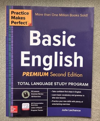 Basic English Book Practice Makes Perfect 2nd edition by Julie Lachance NEW