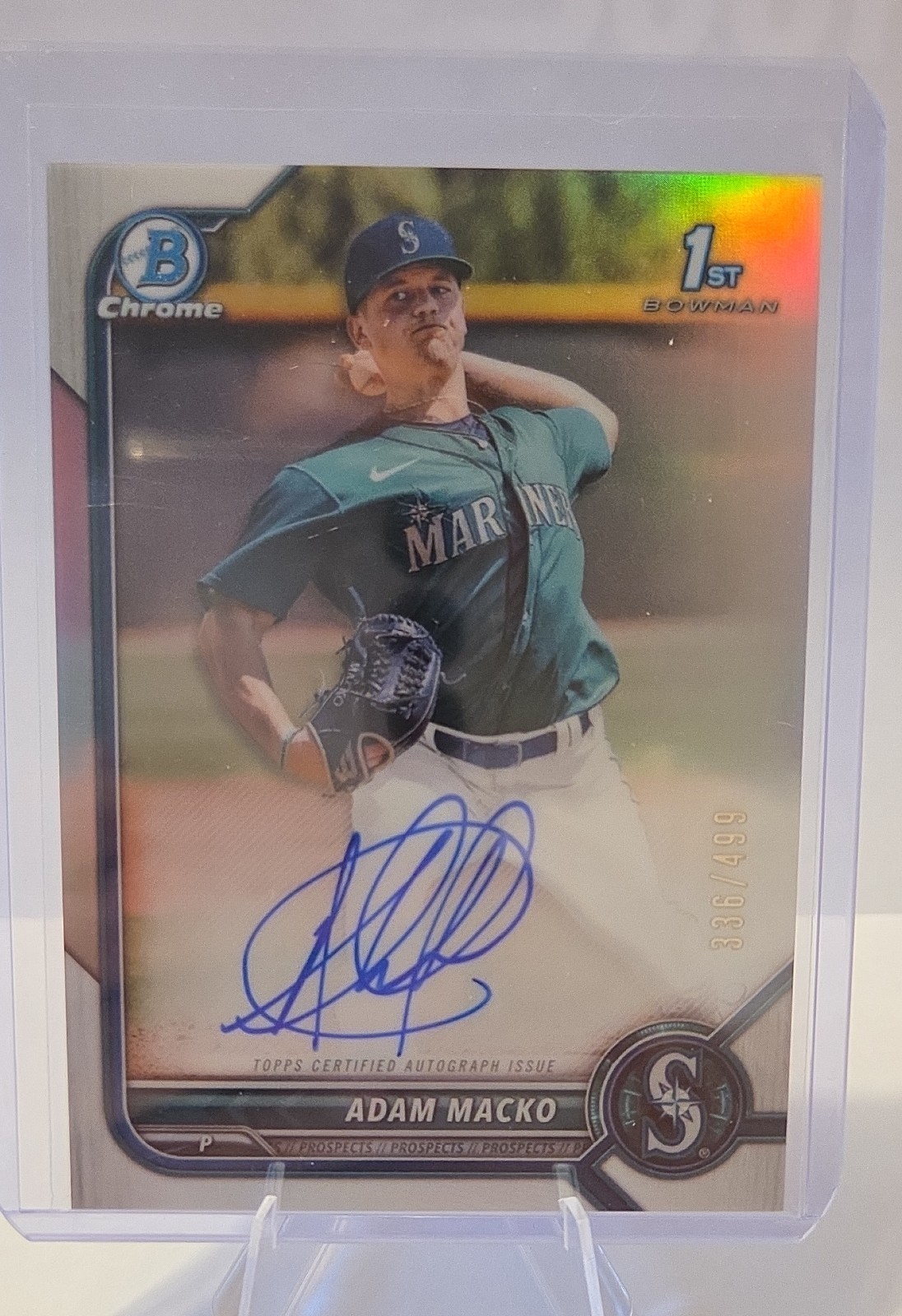 2022 Bowman - Chrome Prospect Autographs Adam Macko #CPA-AM Refractor /499 (AU,
