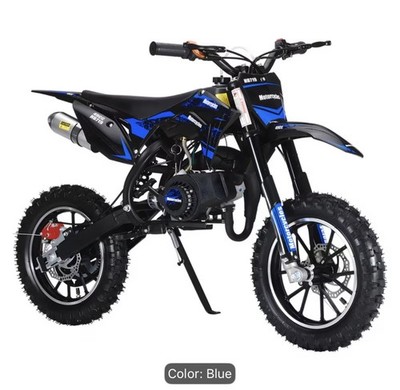 MotoTec Thunder 50cc 2-Stroke Dirt Bike, Adjustable, Black/Red