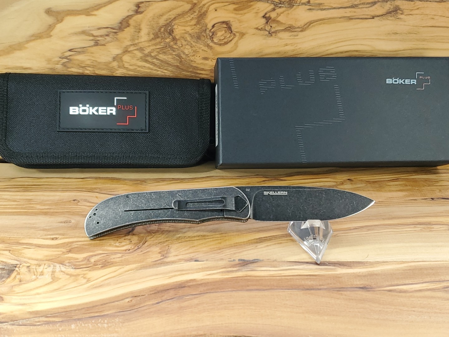 Boker Plus - Exscalibur W Green Micarta & Steel Handle & D2 Folding Pocket Knife