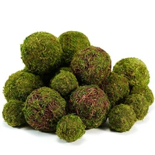 Decorative Moss Balls Set - 18pcs Fake Moss Balls for Bowl Fillers, Centerpie...