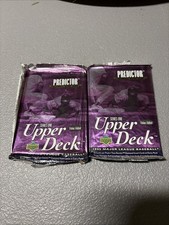 1995 Upper Deck Predictor Series 1 Baseball Value 2 Pack Of Cards Purple Opened