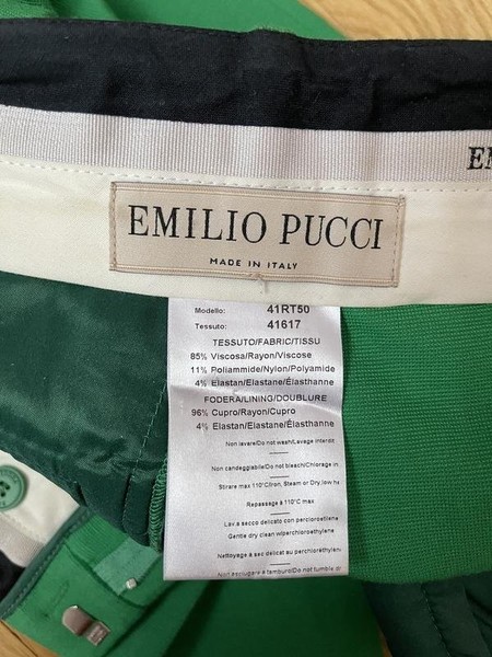Women Emilio Pucci Trousers Green 36 / S / 44