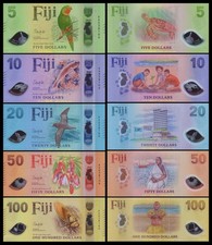 Fiji 5-10-20-50-100 Dollars, 2026, Polymer, Full Set, Matching Serial Number