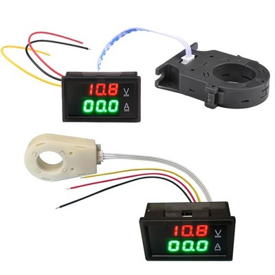 DC0-300V 50/100/200/400A Digital Current Voltage Meter Hall Ammeter Voltmeter