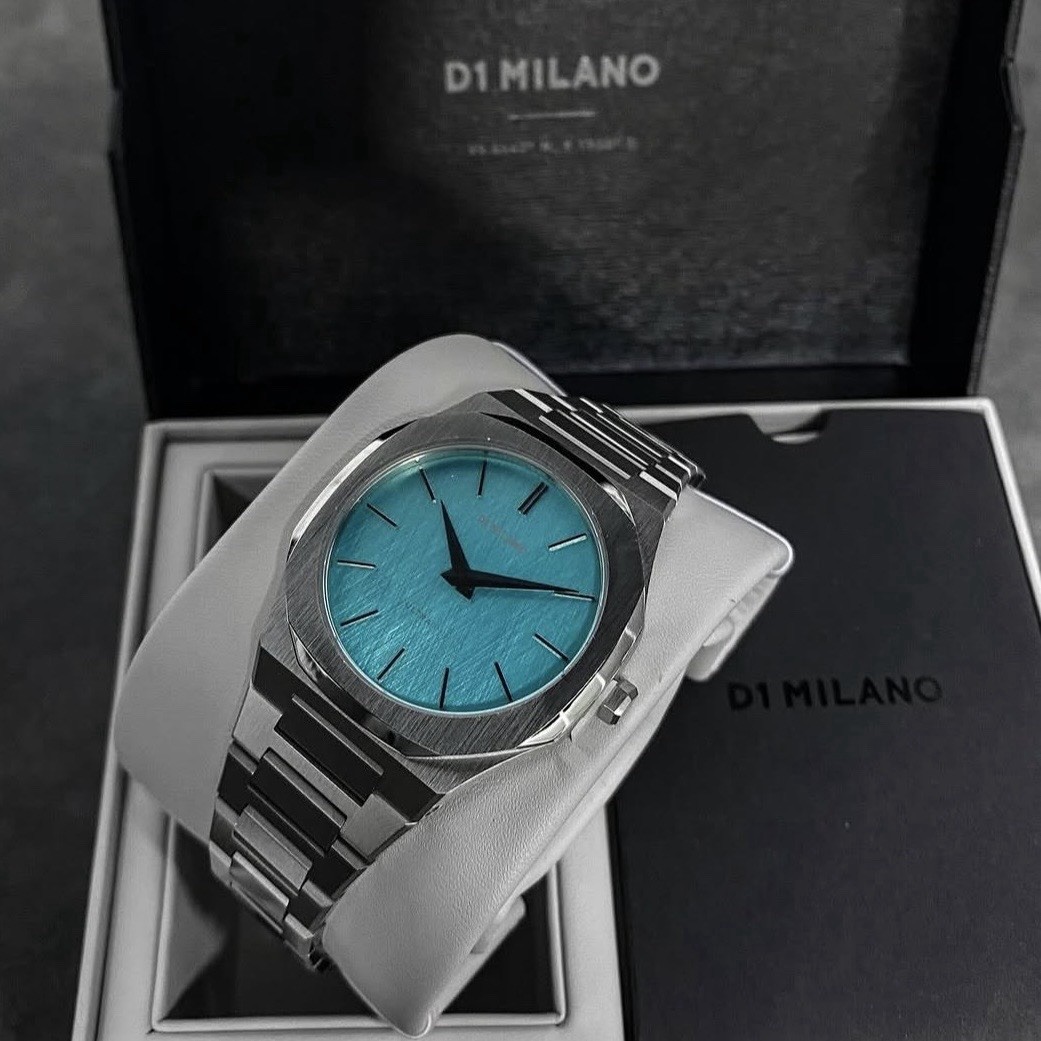 D1 Milano Light Blue Ultra Thin Bracelet Watch - D1-UTBU08