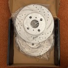 Front Brake Discs Pads For Yaris 1.5 VVTi T Sport 01-05 Grooved