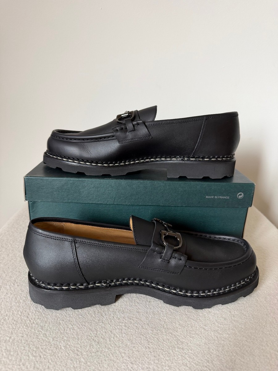 Paraboot Reims Horsebit Loafers - Size US 13 - Black Leather