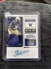 2018 Panini Contenders Draft Picks Azeem Victor Rookie Auto - Washington Huskies