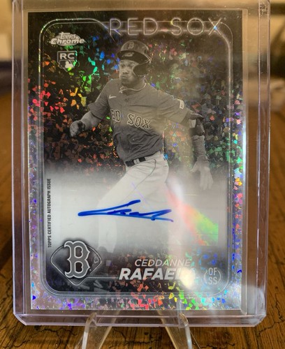 2024 Topps Chrome Ceddanne Rafaela - Black And White Mini Diamonds Auto AC-CR