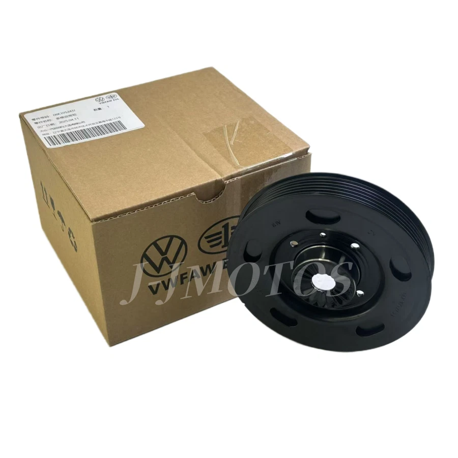 Engine Harmonic Balancer For Volkswagen Jetta Passat Tiguan Audi A3 06H105243K Foto 3 de 4