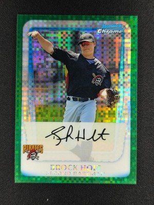 Brock Holt 2011 Bowman Chrome Prospects Green X-Fractor #BCP201 PIRATES RED SOX