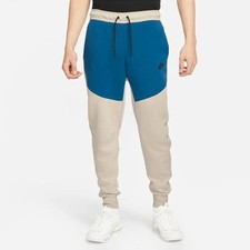 Nike Sportswear Tech Fleece Jogger Pants Cream/Blue CU4495-236 sz M-XL