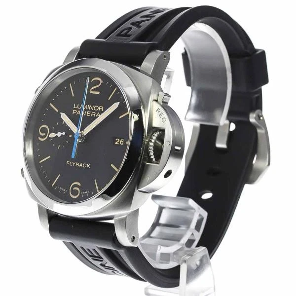 Panerai — Officine Panerai Luminor Chrono Flyback PAM00524 44mm SS Black Dial Watch #C2801