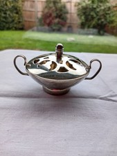 VINTAGE INCENSE BURNER WITH LID,SILVER PLATED,FOOTED BASE, MADE BY PLATO  VGC
