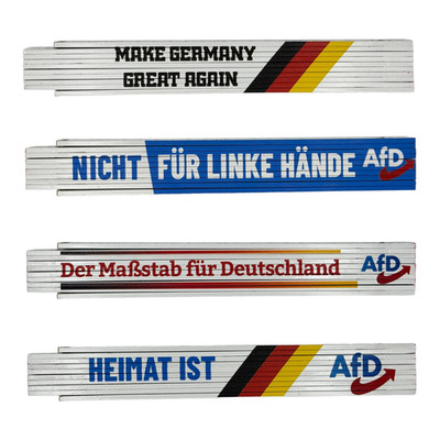 AFD   Zollstock 2 Meter Holz Zollstock Handwerker Maßstab AfD Fanartikel Neu