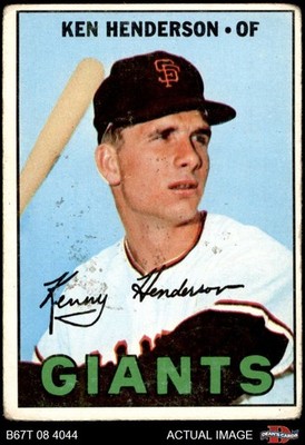 1967 Topps #383 Ken Henderson Giants DOUBLE-PRINT 1 - POOR