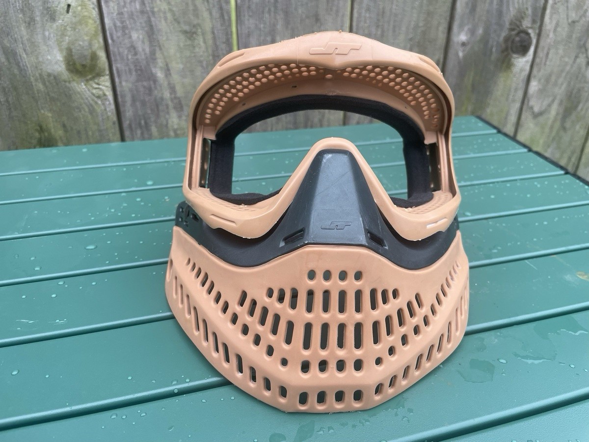 JT Proflex Brown/Tan & Charcoal Paintball Mask Goggle | eBay